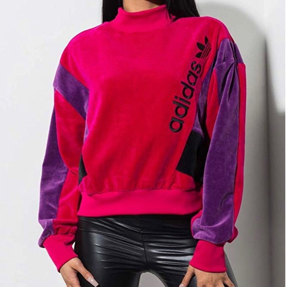 velour adidas sweatshirt